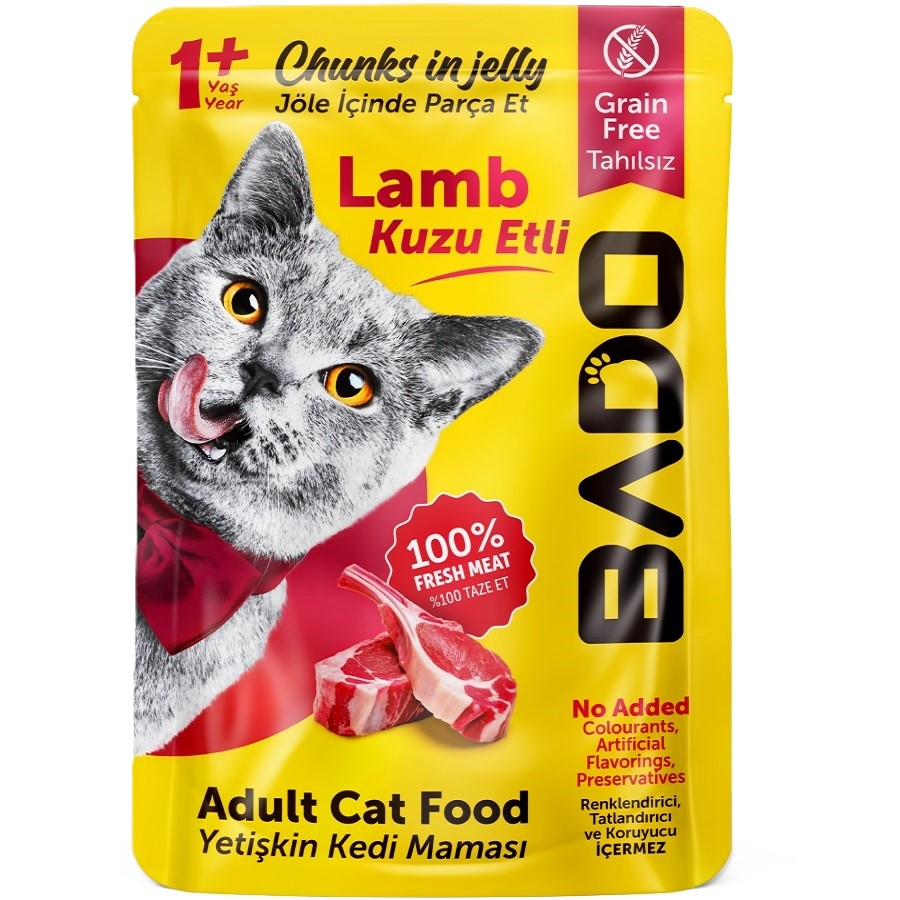 غذای پوچ گربه بادو مدل گوشت بره وزن 85 گرم