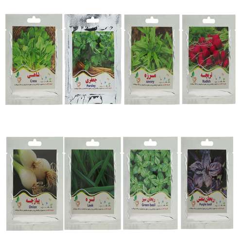 بذر سبزی خوراکی طراوت کد P22 مجموعه 8 عددی