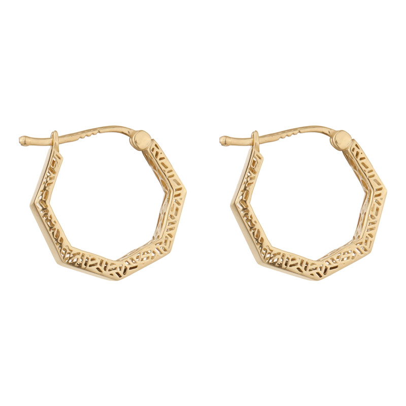 گوشواره طلا کم اجرت 18 عیار زنانه گلدم مدل E-2311008