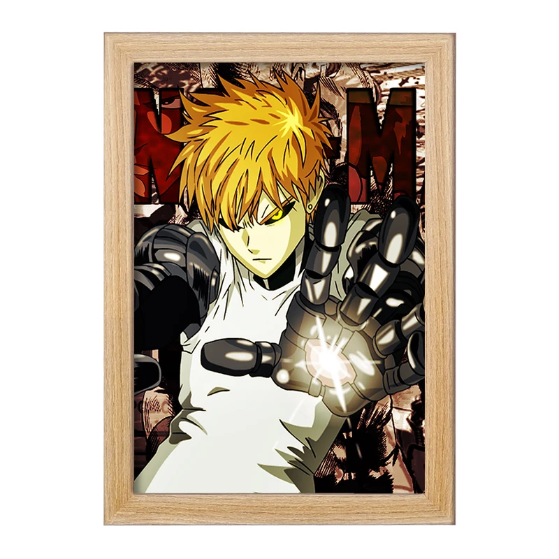 تابلو خندالو مدل جنوس انیمه مرد تک مشتی One Punch Man  کد 11371