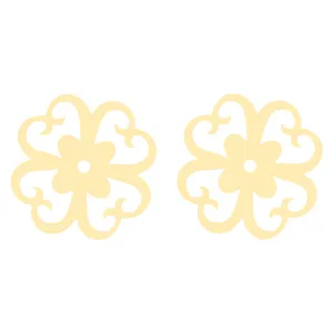 گوشواره طلا 18 عیار زنانه کرابو طرح گل مدل Kr5089
