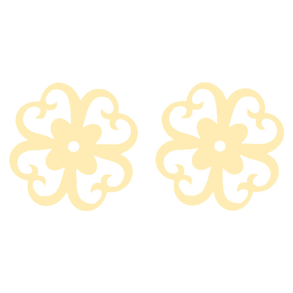 گوشواره طلا 18 عیار زنانه کرابو طرح گل مدل Kr5089