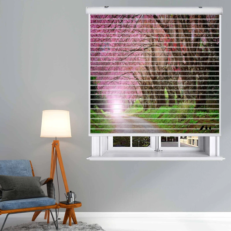 پرده زبرا زیو مدل سیلوئتL-5035 سایز 150x150 سانتی متر