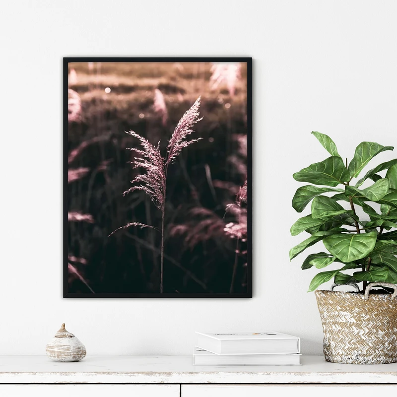 تابلو آتریسا طرح گندم مدرن مدل ATFF248 فریم مشکی