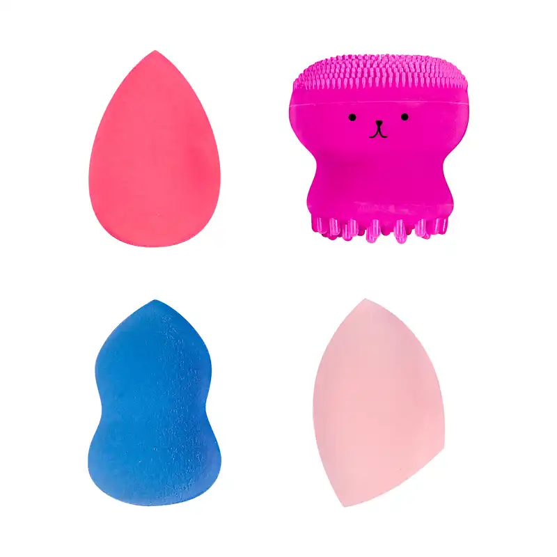 پد آرایشی میواستار مدل 04 بسته 3 عددی به همراه برس پاک کننده آرایش کد 01