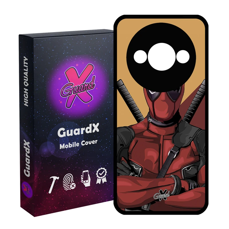 کاور گارد ایکس طرح Dead Pool مدل قاب Glass10091 مناسب برای گوشی موبایل شیائومی Redmi A3 4G/ A3X 4G/ Poco C61