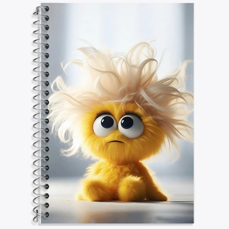 دفتر زبان 50 برگ خندالو مدل سه خط طرح هیولای بامزه کد F5719