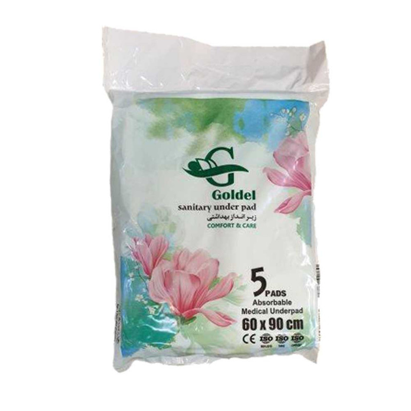 پد زیر انداز بهداشتی گلدل مدل اکو مجموعه 6 عددی