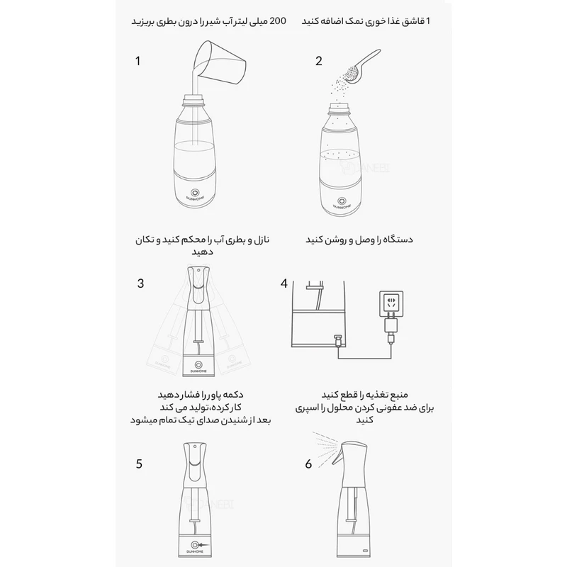 عکس شماره 7 : محفظه ساخت و نگهداری محلول ضدعفونی-کننده دانهوم مدل xt-1.3