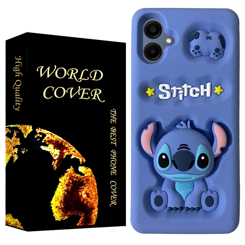 کاور دنیای قاب مدل سیلیکوني طرح استیچ مناسب برای گوشی موبایل سامسونگ Galaxy A06