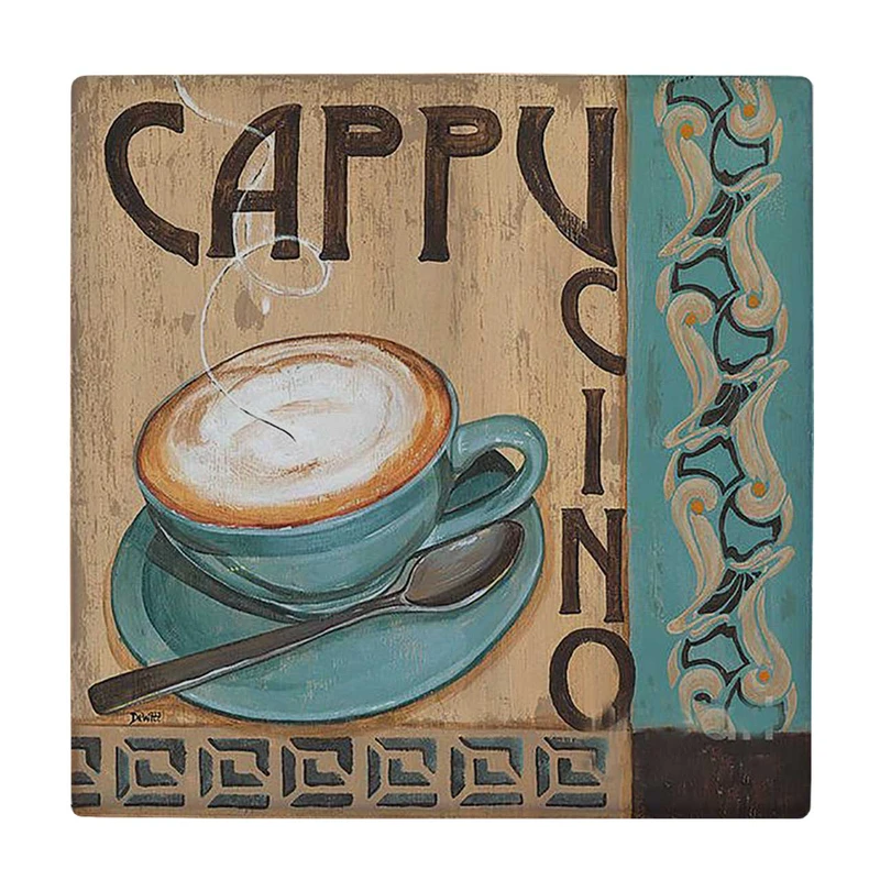 زیر لیوانی  طرح نقاشی فنجان کاپوچینو کد    6147831_5434