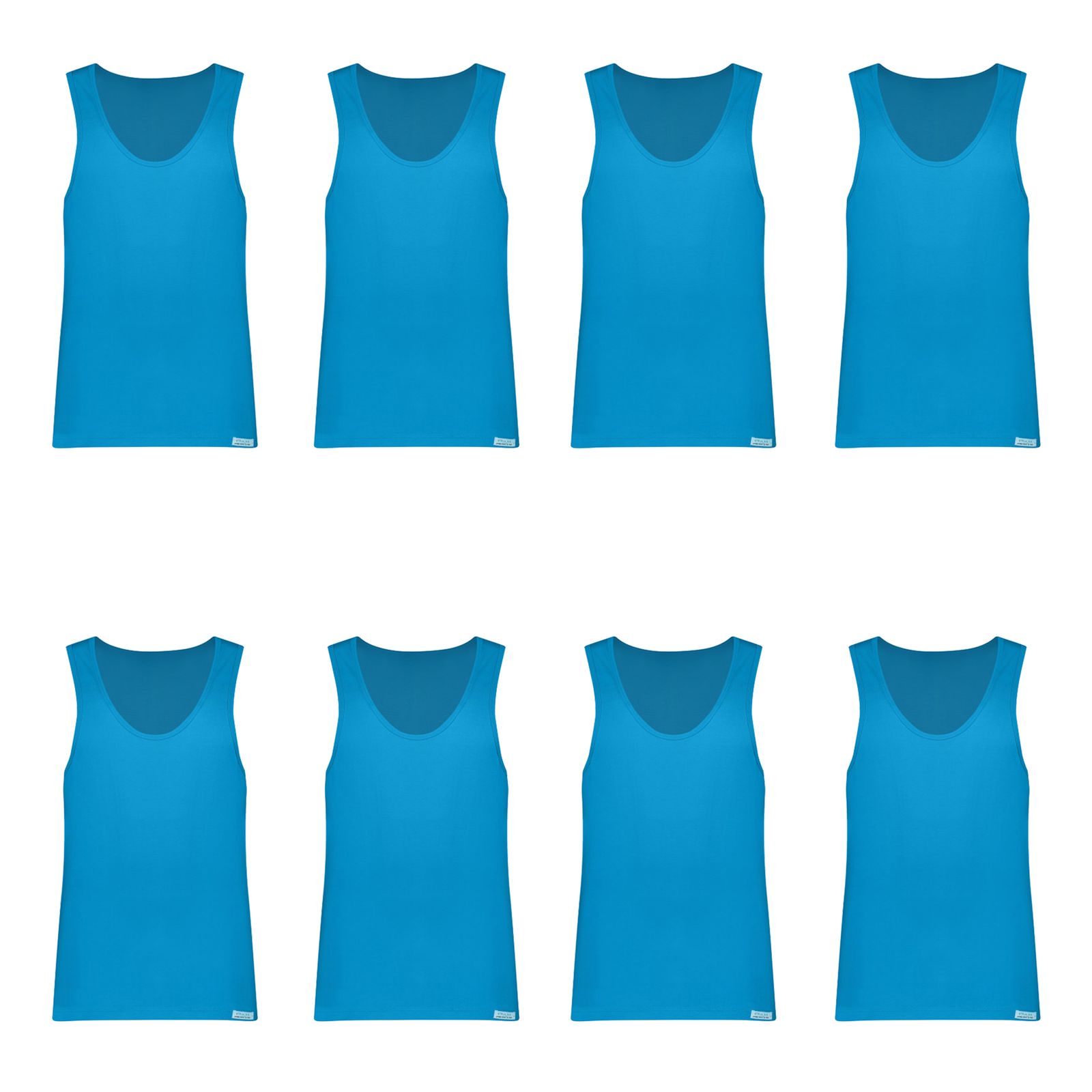  زیرپوش رکابی مردانه برهان تن پوش مدل 3-01 رنگ آبی فیروزه ای بسته 8 عددی -  - 1