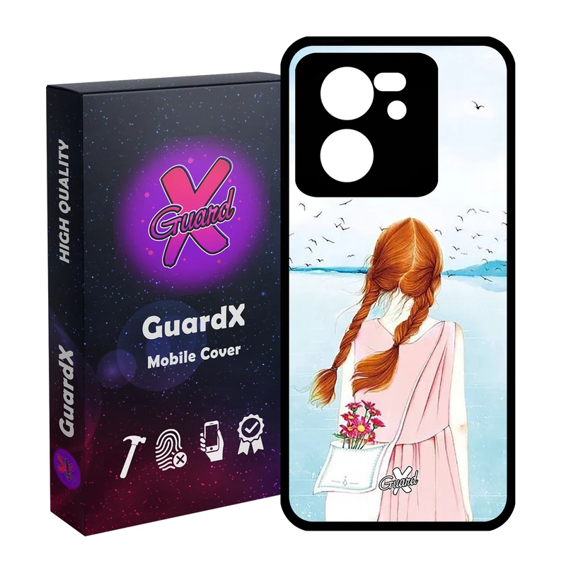 کاور گارد ایکس طرح دختر مدل Glass10213 مناسب برای گوشی موبایل شیائومی 13T/13T Pro/Redmi K60 Ultra