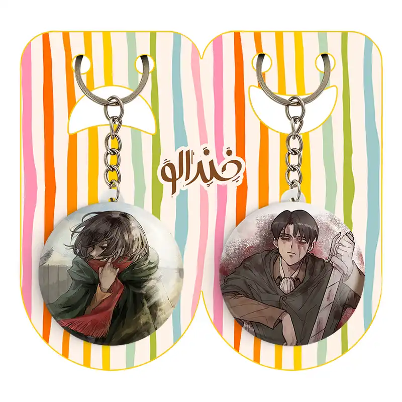 جاکلیدی خندالو مدل میکاسا اکرمن انیمه اتک آن تایتان کد 1859418604 مجموعه 2 عددی