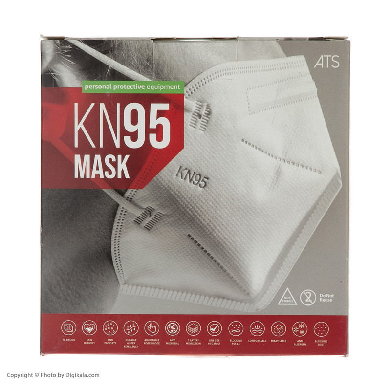 ماسک تنفسی  5 لایه اونلی یو مدل KN95 Brn-587 بسته 10 عددی