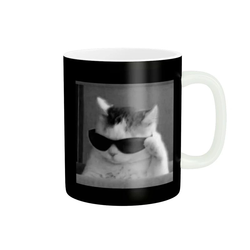 ماگ طرح گربه فانتزی با عینک کد 360