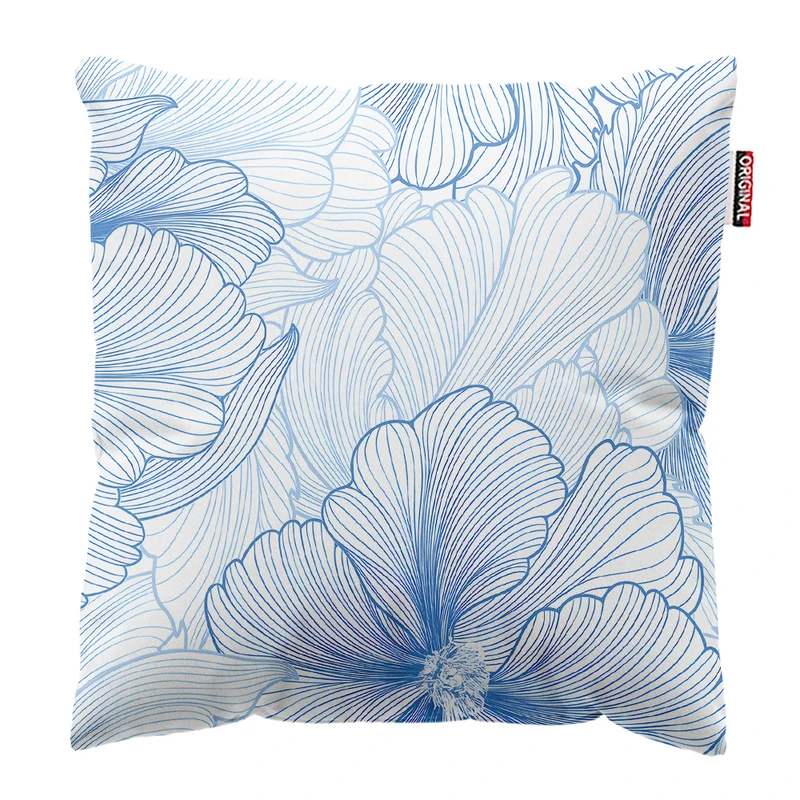 کوسن پاد آفرین مدل مینیمال طرح گل و برگ کد PK303048 سایز 30*30 سانتی متر