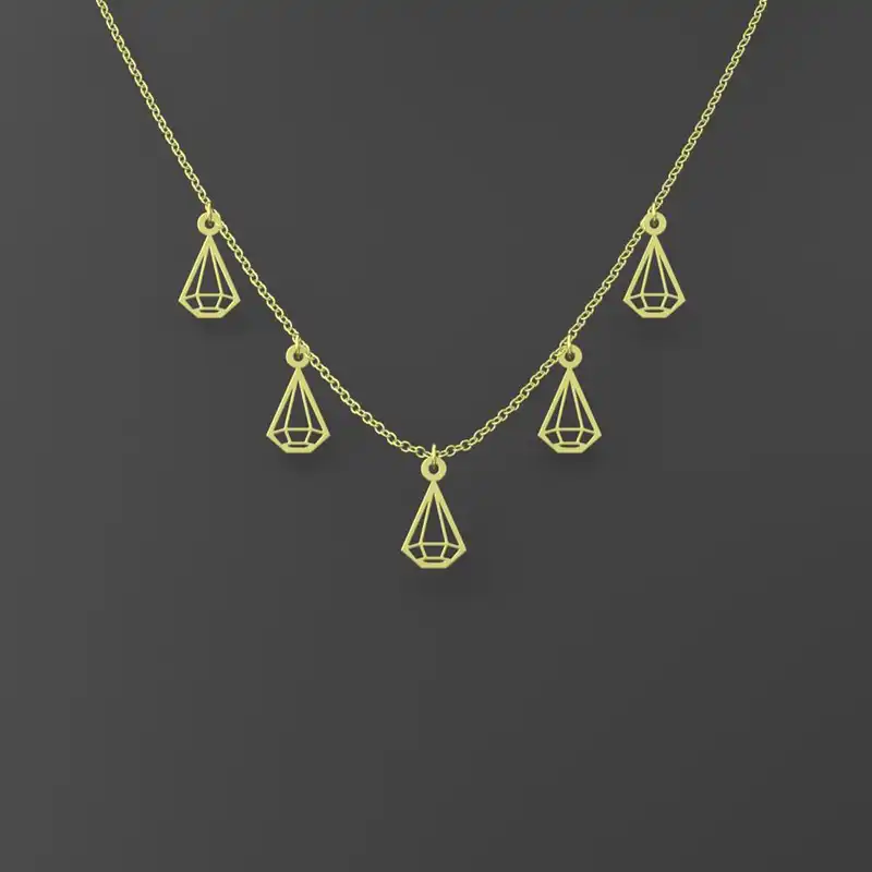 گردنبند طلا 18 عیار زنانه مدوپد مدل الماس کد RNA11194