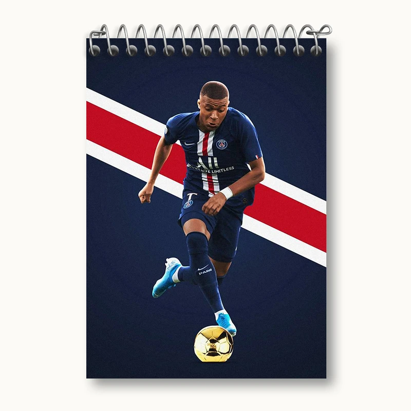 دفتر یادداشت 50 برگ خندالو طرح کیلیان امباپه کد N2793