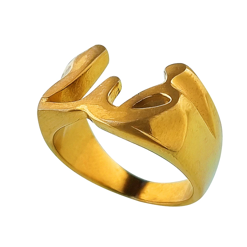 انگشتر زنانه گالری عزیزی طرح خدا مدل 14916