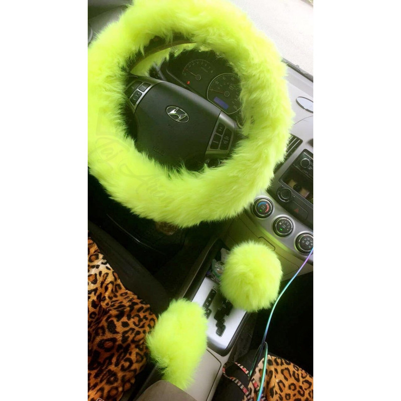 روکش فرمان تاج آریان مدل پشمالو به همراه روکش دنده و ترمز دستی