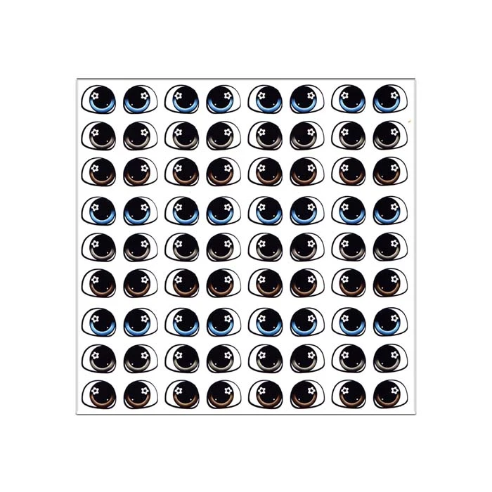 چشم عروسک مدل رزینی 6 میل کد 7 مجموعه 72 عددی