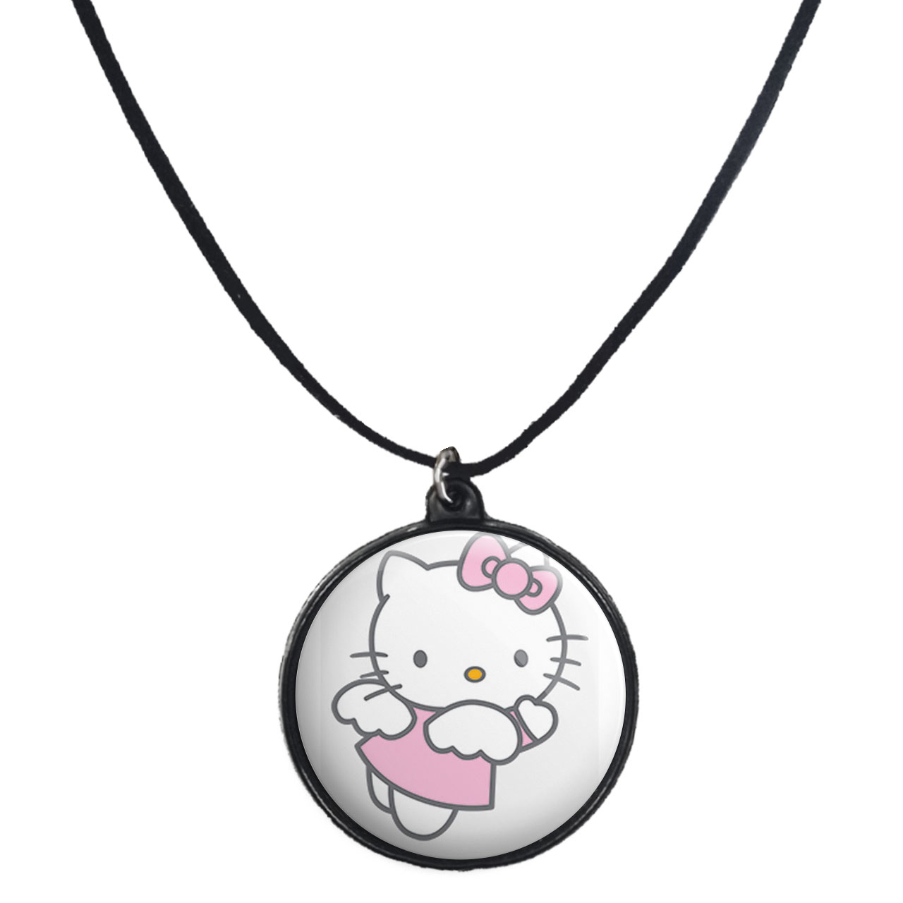 گردنبند پرمانه طرح کیتی کد pmb.22571 مدل دو طرفه