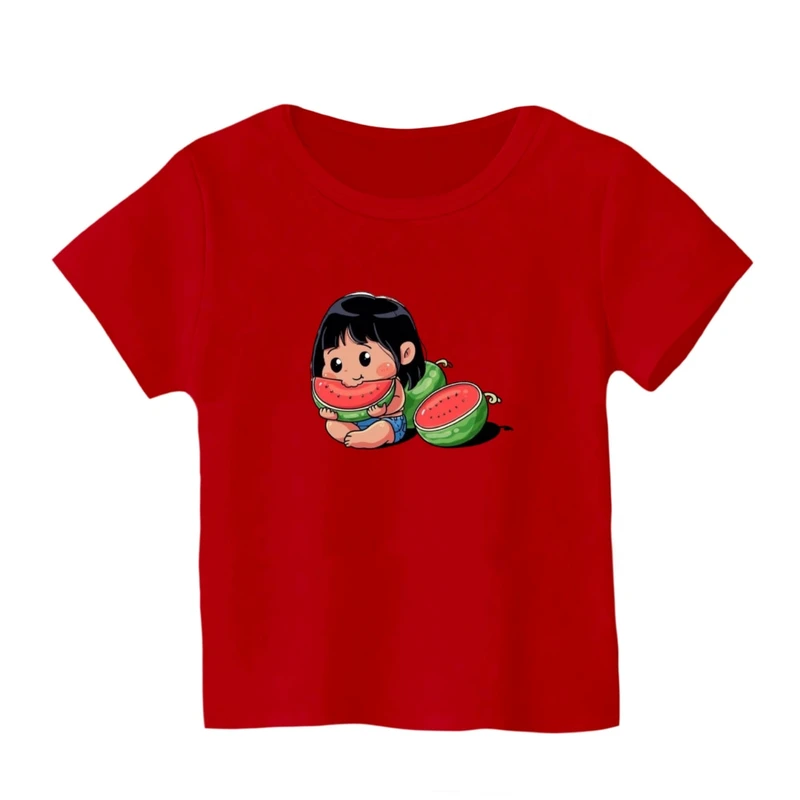 تی شرت آستین کوتاه بچگانه مدل دخترک یلدایی کد 35