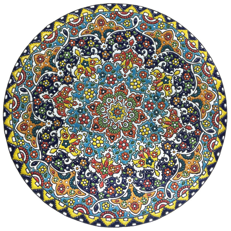 بشقاب میناکاری کدW250