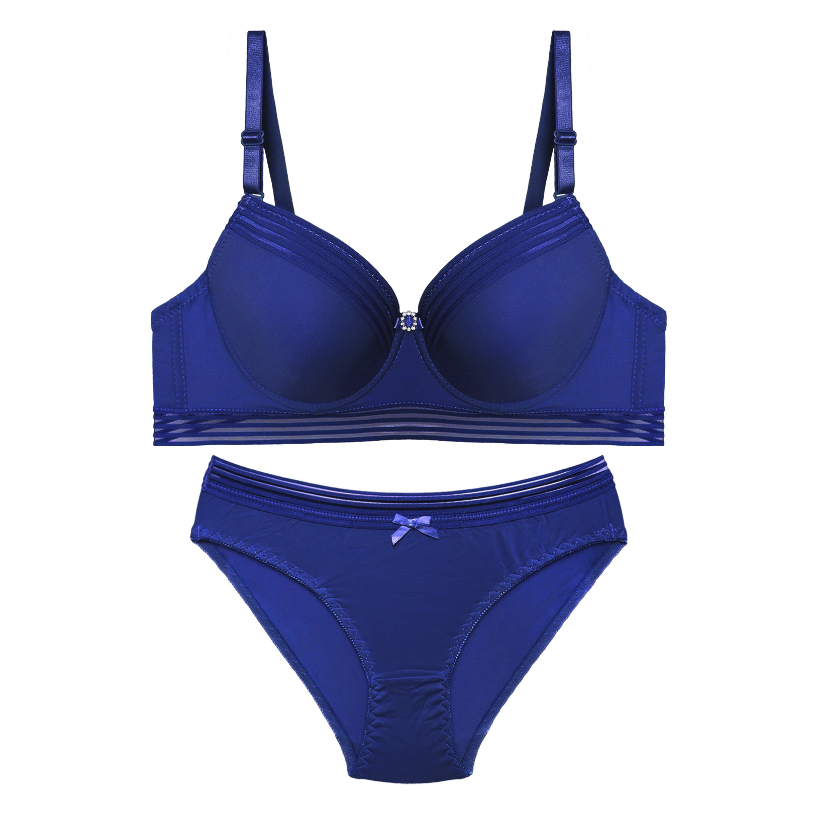 ست شورت و سوتین زنانه کد Leana-T1941 رنگ آبی