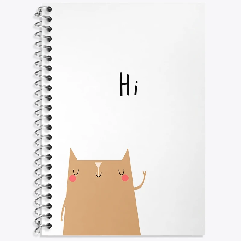 دفتر لغت 50 برگ خندالو طرح گربه (Cat) کد N159