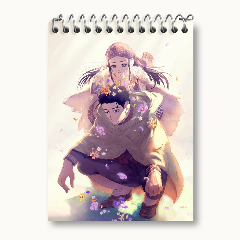 دفتر یادداشت 50 برگ خندالو مدل هیاکونوسکه و اسیرپا انیمه کامویی طلایی Golden Kamuy کد 23741