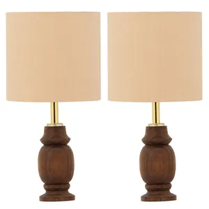 آباژور رومیزی مدل چوبی بومرنگ مینی کد 50 مجموعه دو عددی