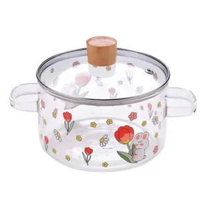 قابلمه مدل شیشه ای طرح خرگوش باهوش سایز 16