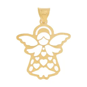 آویز گردنبند طلا 18 عیار زنانه قیراط طرح فرشته کد GH4488
