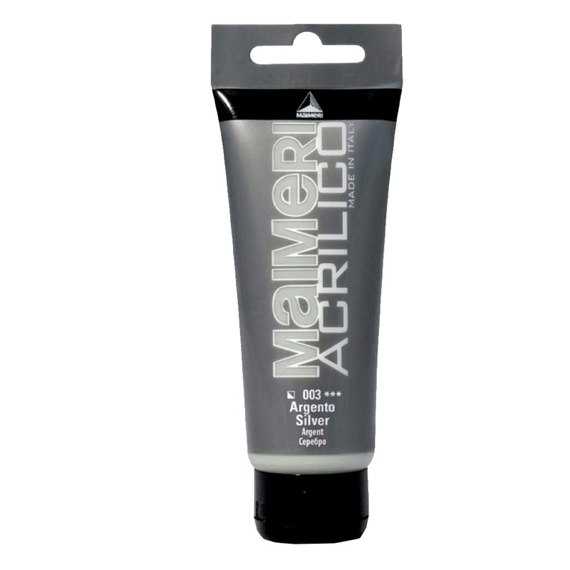 رنگ اکریلیک مایمری مدل Silver003 کد 30484 حجم 200 میلی لیتر