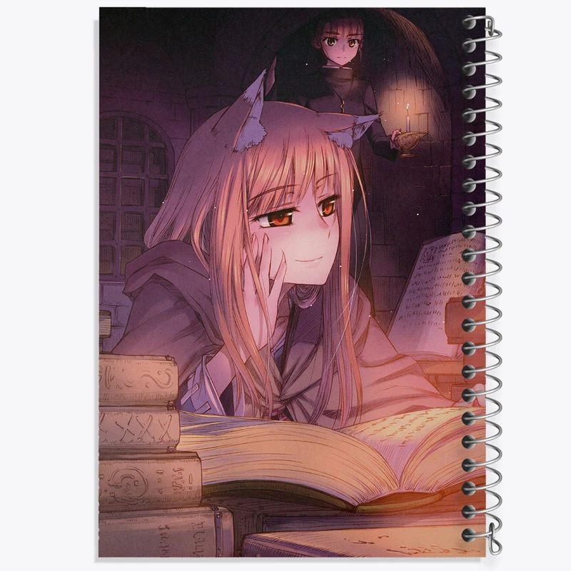 دفتر نقاشی 50 برگ خندالو طرح هولو انیمه ادویه و گرگ کد 36170