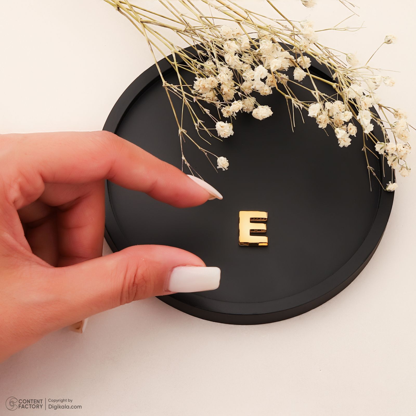 آویز گردنبند طلا 18 عیار زنانه گلدم طرح حرف E کد pe144013 -  - 6