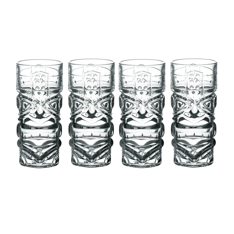 لیوان آلوا مدل تیکی شیشه‌ای مجموعه چهار عددی