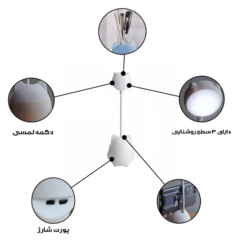 چراغ مطالعه شارژی مدل SST-828