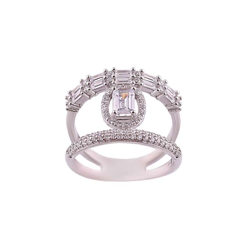 انگشتر نقره زنانه مدل فانتزی  FR0027