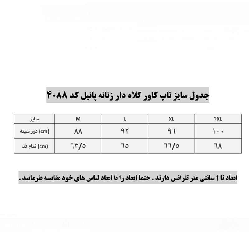 تاپ کلاه دار ورزشی زنانه پانیل مدل 4088BK