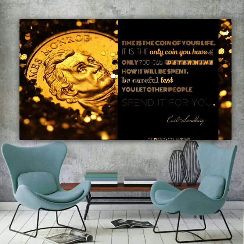 پوستر پارچه ای طرح ارز دیجیتال مدل سکه طلا کد SDP9078