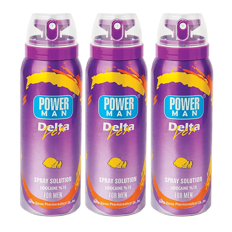 اسپری تاخیری دلتا دارو مدل Lemon حجم 65 میلی لیتر مجموعه 3 عددی