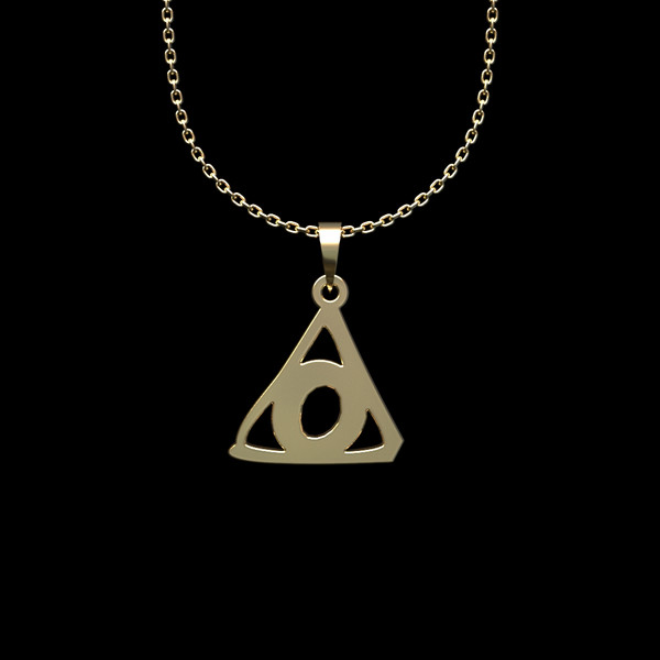 گردنبند طلا 18 عیار زنانه مدوپد مدل هندسی کد N2-1-1092