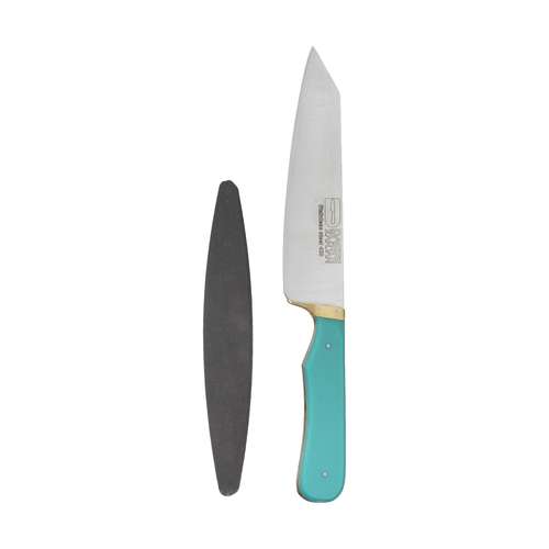 چاقو آشپزخانه ثمین دست زنجان مدل SDZ722-114 به همراه چاقو تیزکن