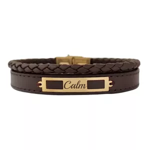 دستبند طلا 18 عیار مردانه لیردا مدل کلمه Calm 825