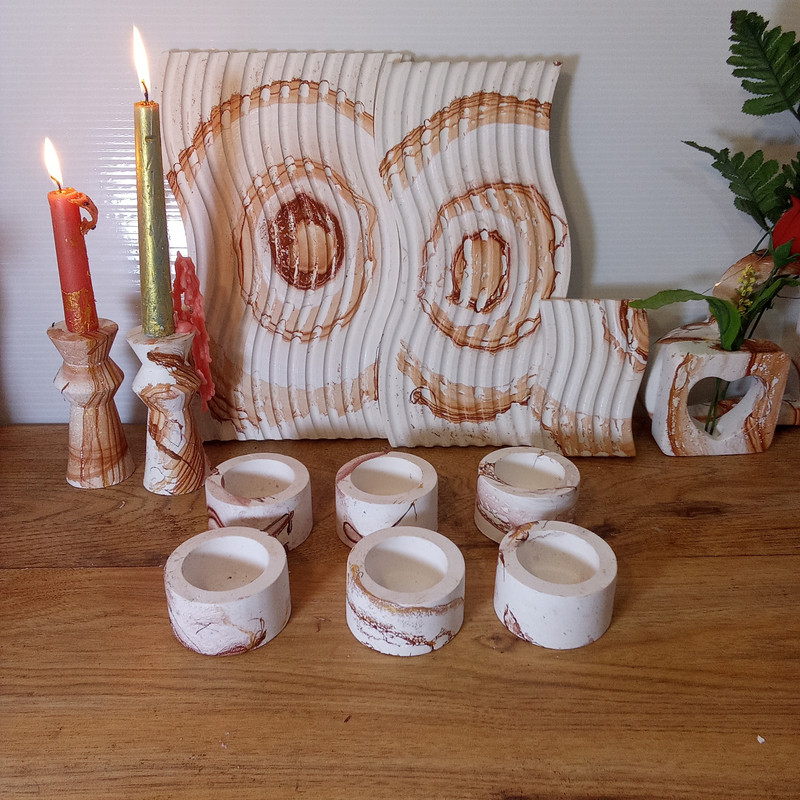 مجموعه ظروف هفت سین 23 پارچه مدل  ماربل پتینه طرح رایزر کد 62313