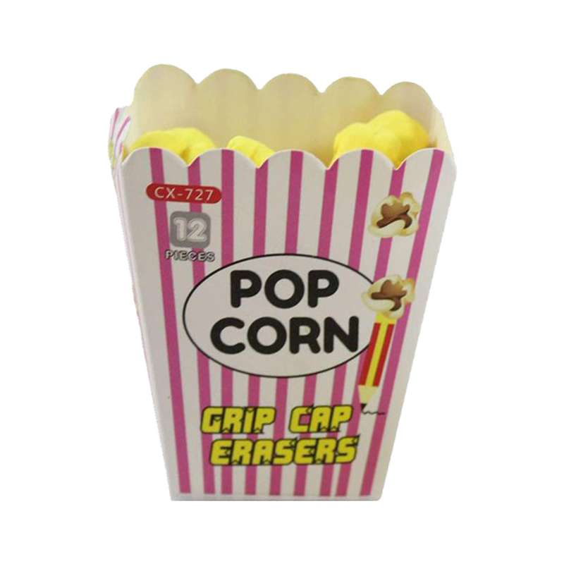 پاک کن طرح پاپ کورن مدل Pop Corn بسته 12 عددی