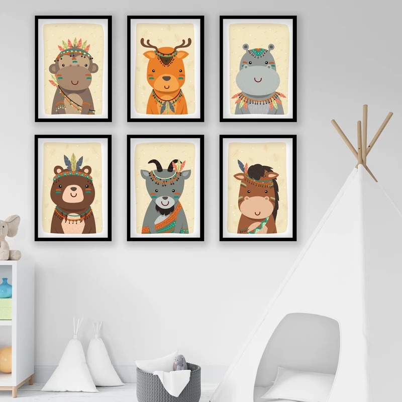 تابلو
کودک مدل حیوانات فانتزی کد LA-G6003 مجموعه 6 عددی